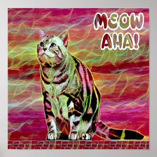 Silber-Tabby-Katze Poster (Vorne)