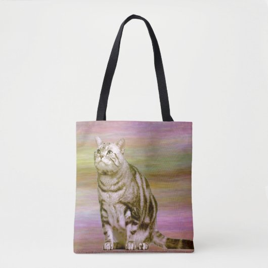Silber-Tabby-Katze Tasche (Vorderseite)