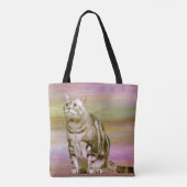 Silber-Tabby-Katze Tasche (Rückseite)