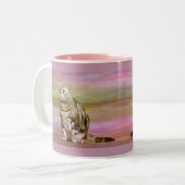 Silber-Tabby Zweifarbige Tasse (Vorderseite Links)