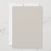 Silber-Taupe-Blatt-Hochzeit Einladung (Rückseite)