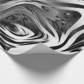 Silber Tinte Abstrakt Geschenkpapier (Ecke)