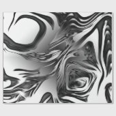 Silber Tinte Abstrakt Geschenkpapier (Flach)