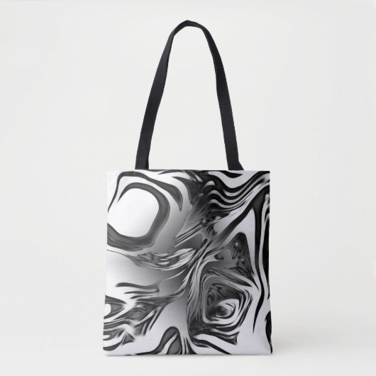 Silber Tinte Abstrakt Tasche (Vorderseite)