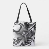 Silber Tinte Abstrakt Tasche (Rückseite)