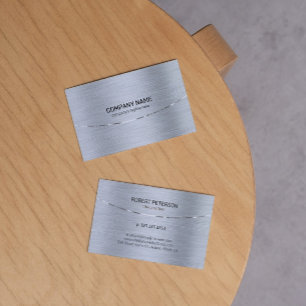 Silber-Töne Metallic-Textur-Bild Visitenkarte