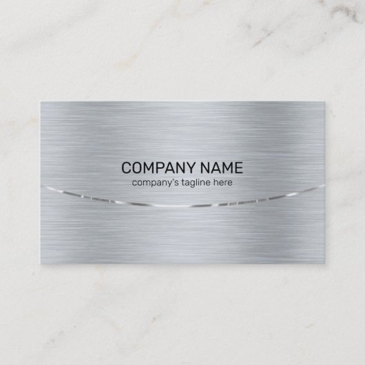Silber-Töne Metallic-Textur-Bild Visitenkarte (Vorderseite)