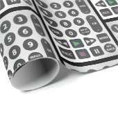 Silber-TV-Fernbediener Geschenkpapier (Rolleneckpunkt)