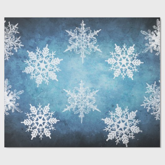 Silber u. Blau Geschenkpapier (Flach)