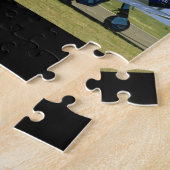 Silber u. Blaues, P51 Mustang, Side_WWII Flugzeuge Puzzle (Seite)