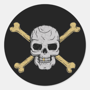 Silber u. Gold Runder Aufkleber