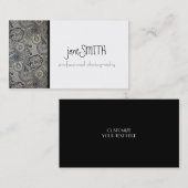 Silber u. Schwarzes Visitenkarte (Vorne/Hinten)
