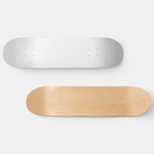 Silber u. weißer Radialstrahl verblassen Skateboard (Horizontal)