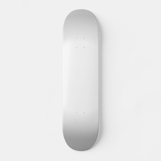 Silber u. weißer Radialstrahl verblassen Skateboard (Vorderseite)