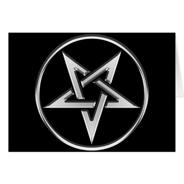 Silber umgekehrter Pentagram (Vorderseite (Horizontal))