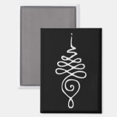 Silber Unalome Magnet (Vorderseite/Rückseite)