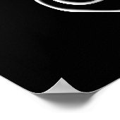 Silber Unalome Poster (Ecke)
