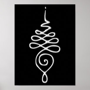 Silber Unalome Poster