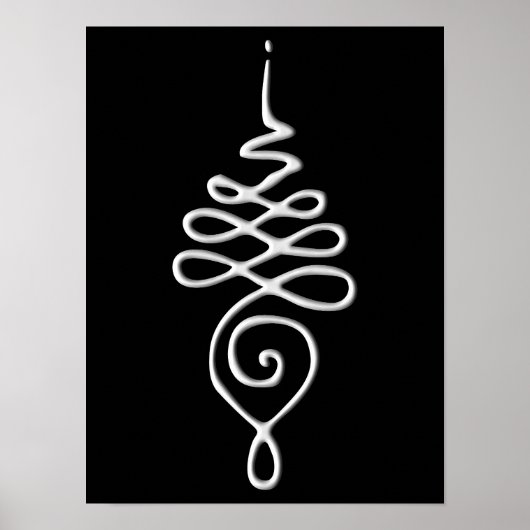 Silber Unalome Poster (Vorne)