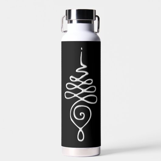 Silber Unalome  Trinkflasche (Vorne)