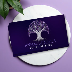 Silber- und Amethyst-Lebensbaum - Yggdrasil Visitenkarte