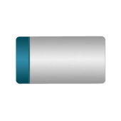 Silber- und Aquamarin-Adressetikett - Leer Adressaufkleber (Vorne)