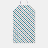 Silber und Aquamarin | Modernes Gastgeschenk Danke Geschenkanhänger (Rückseite)