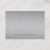 Silber- und Black Horse & Carriage Wedding Design Visitenkarte (Rückseite)