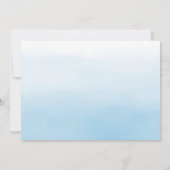 Silber und Blau ändern das Datum Einladung (Rückseite)