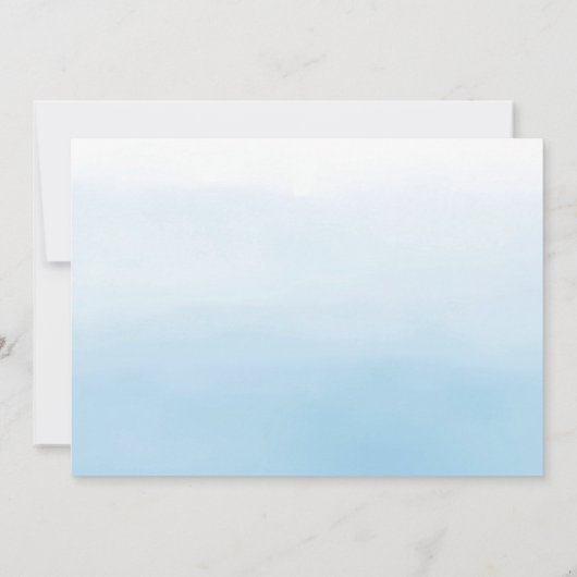 Silber und Blau ändern das Datum Einladung (Rückseite)