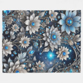 Silber und Blau Fleecedecke (Vorderseite (Horizontal))