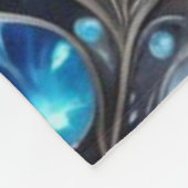 Silber und Blau Fleecedecke (Ecke)