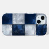 Silber- und Blau-Muster Case-Mate iPhone Hülle (Rückseite (Horizontal))