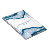 Silber und Blau Notizblock (Rechte Seite)