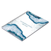 Silber und Blau Notizblock (Linke Seite)