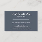 Silber und Blau Visitenkarte (Rückseite)