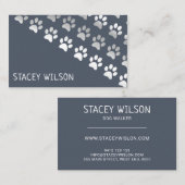 Silber und Blau Visitenkarte (Vorne/Hinten)