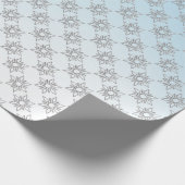 Silber und Blau Weihnachten Geschenkpapier (Ecke)