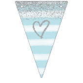 Silber-und Blau-willkommene Baby-Fahne Wimpelkette (Zweite Fahne)