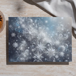 Silber- und Blaue Schneeflocken-Tissue-Papier Seidenpapier