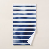 Silber und BLue fette Streifen Badhandtuch Set (Handtuch)