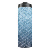 Silber- und Blue-Mermaid-Skala Thermosbecher (Vorderseite)