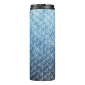 Silber- und Blue-Mermaid-Skala Thermosbecher (Rückseite)