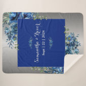 Silber und Blüten Sherpadecke (Vorderseite (Horizontal))