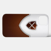 Silber und Brauner Schild mit durchkreuzten Schwer Case-Mate iPhone Hülle (Rückseite (Horizontal))