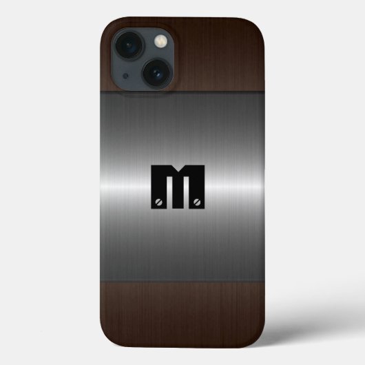 Silber und Bronze-Edelstahlmetall Case-Mate iPhone Hülle (Rückseite)