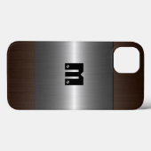 Silber und Bronze-Edelstahlmetall Case-Mate iPhone Hülle (Rückseite (Horizontal))