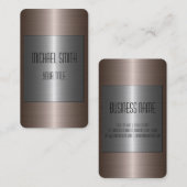 Silber und Bronze-Edelstahlmetall Visitenkarte (Vorne/Hinten)