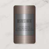Silber und Bronze-Edelstahlmetall Visitenkarte (Rückseite)