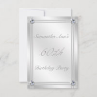 Silber und Diamant-Effekt-60. Geburtstags-Party